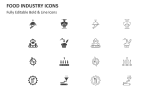 Food Industry Icons for Google Slides and PowerPoint
