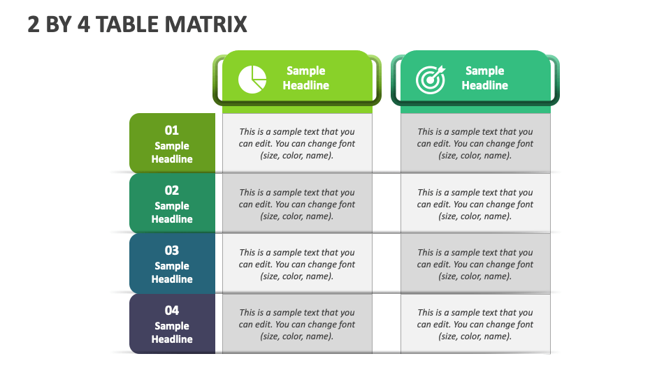 2 By 4 Table Matrix - Slide 1