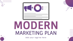 Modern Marketing Plan - Slide 1