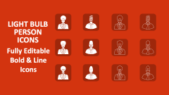 Light Bulb Person Icons - Slide 1