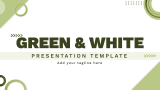 Green and White Presentation Template - Slide 1