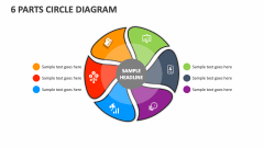 6 Parts Circle Diagram - Slide 1