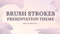 Brush Strokes Presentation Theme - Slide 1