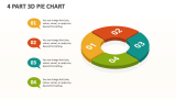 4 Part 3D Pie Chart - Slide 1