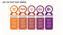 Set of Five Text Boxes - Slide 1