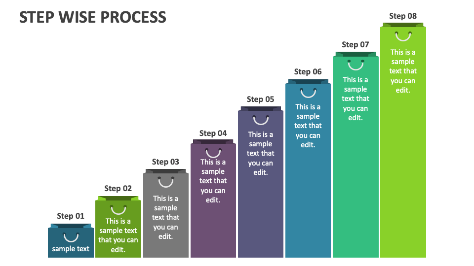 Step Wise Process PowerPoint and Google Slides Template - PPT Slides
