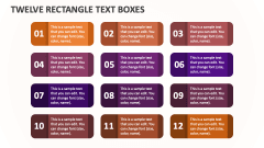 Twelve Rectangle Text Boxes - Slide 1