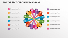 Twelve Section Circle Diagram - Slide 1