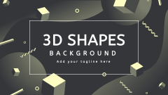 3D Shapes Background - Slide 1