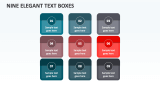 Nine Elegant Text Boxes - Slide 1