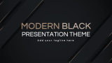 Modern Black Presentation Theme - Slide 1