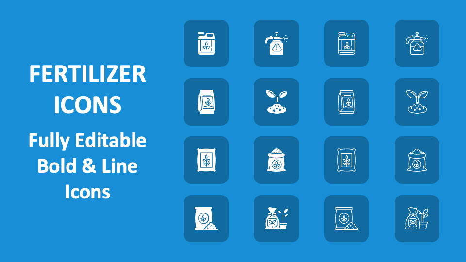 Fertilizer Icons for Google Slides and PowerPoint