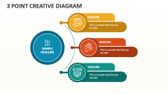 3 Point Creative Diagram - Slide 1