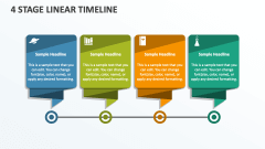 4 Stage Linear Timeline - Slide 1