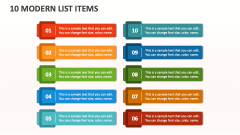 10 Modern List Items - Slide 1