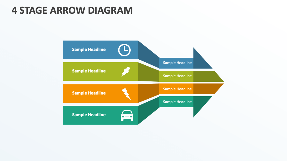 4 Stage Arrow Diagram - Slide 1