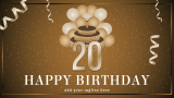 20th Birthday Presentation Template - Slide 1