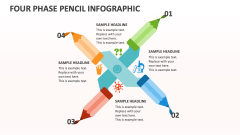 Four Phase Pencil Infographic - Slide 1