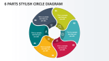 6 Parts Stylish Circle Diagram - Slide 1