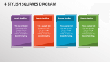 4 Stylish Squares Diagram - Slide 1