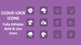 Cloud Lock Icons - Slide 1