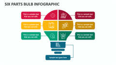 Six Parts Bulb Infographic - Slide 1