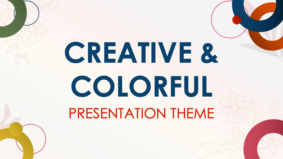 Creative and Colorful Presentation Theme - Slide 1