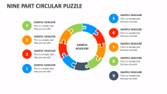 Nine Part Circular Puzzle - Slide 1