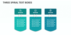 Three Spiral Text Boxes - Slide 1