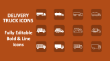 Delivery Truck Icons - Slide 1