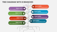 Tree Diagram with 8 Branches - Slide 1