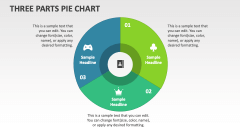 Three Parts Pie Chart - Slide 1
