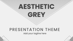Aesthetic Grey Presentation Theme - Slide 1
