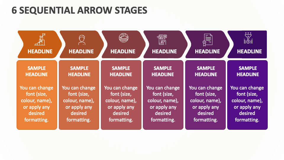 6 Sequential Arrow Stages - Slide 1