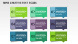 Nine Creative Text Boxes - Slide 1