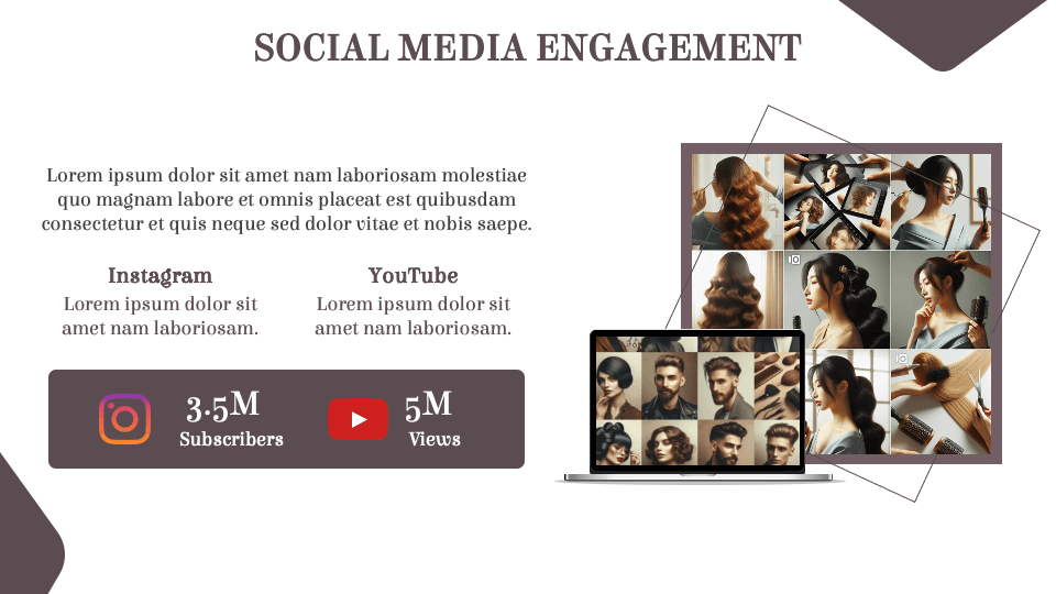 Free Hair Stylist Portfolio Presentation Template for Google Slides and