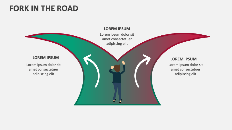 Fork in the Road PowerPoint and Google Slides Template - PPT Slides