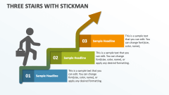 Three Stairs with Stickman - Slide 1