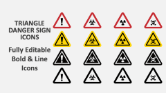 Triangle Danger Sign Icons - Slide 1