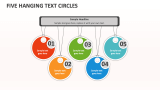 Five Hanging Text Circles - Slide 1