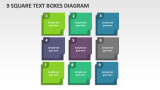9 Square Text Boxes Diagram - Slide 1