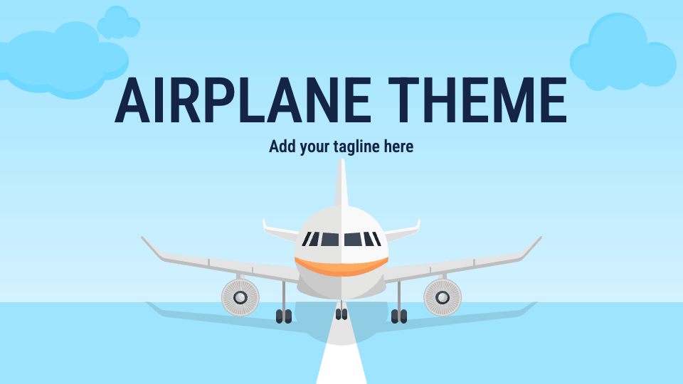 Free airplane theme for powerpoint and google slides ppt slides