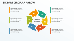 Six Part Circular Arrow - Slide 1
