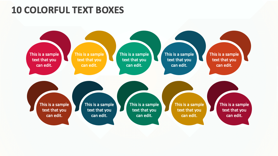 10 Colorful Text Boxes - Slide 1