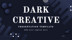 Dark Creative Presentation Template - Slide 1
