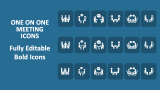 One On One Meeting Icons - Slide 1