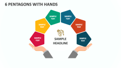 6 Pentagons with Hands - Slide 1