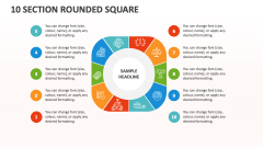 10 Section Rounded Square - Slide 1