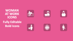Woman At Work Icons - Slide 1