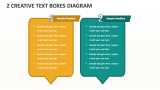 2 Creative Text Boxes Diagram - Slide 1